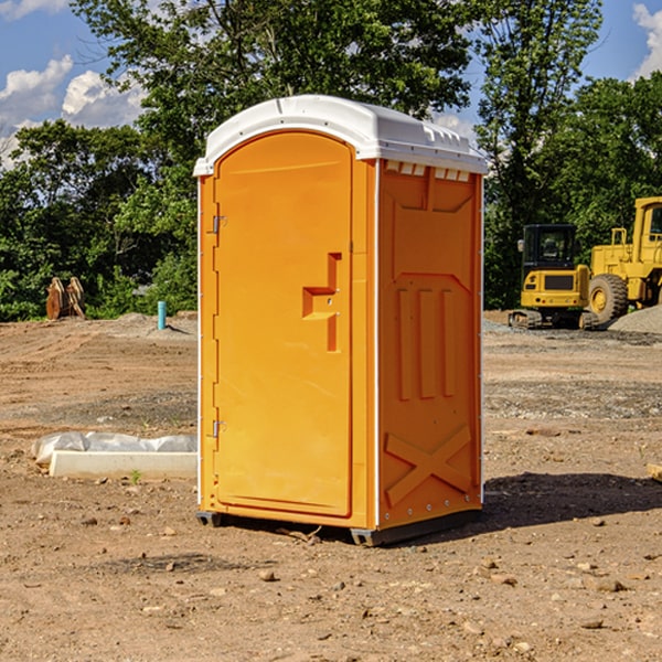 how often are the portable restrooms cleaned and serviced during a rental period in Minor Hill TN